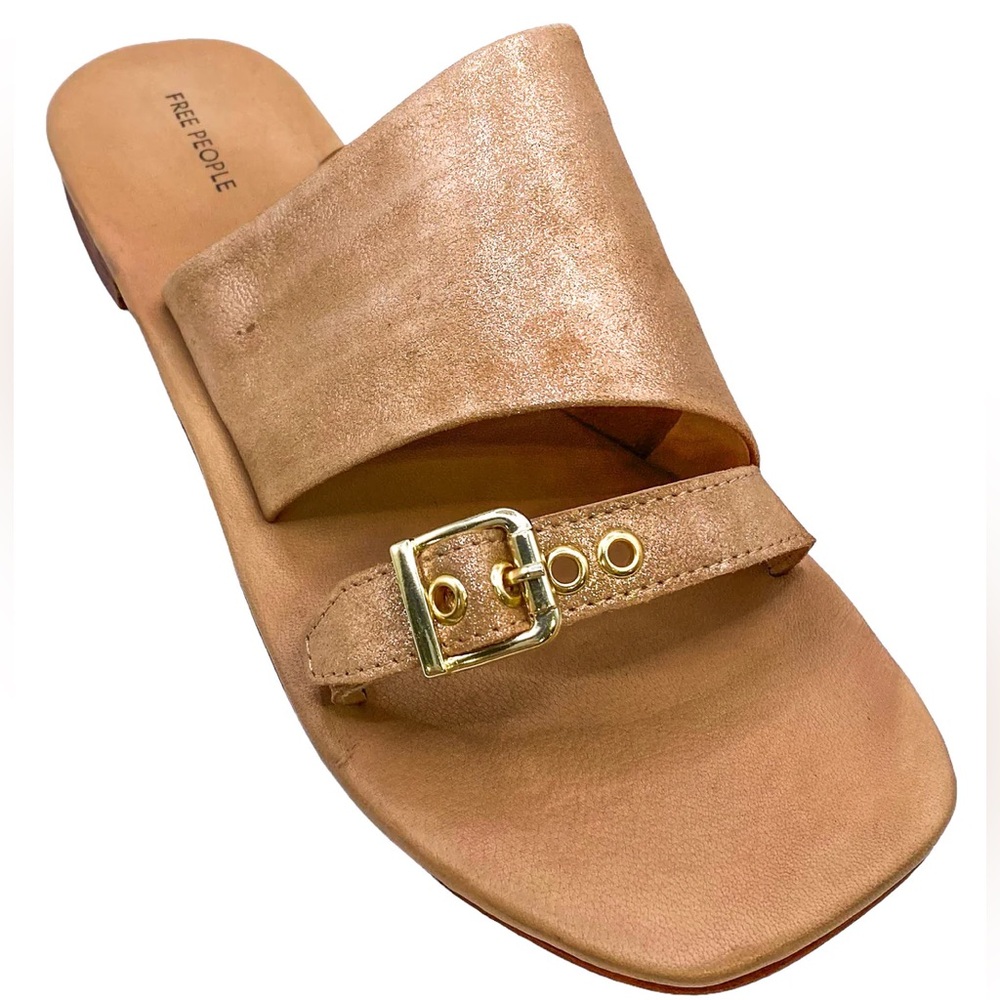 Mila Minimal Flat Sandal - Rose Gold | Free People ❣️Size 7  BRAND NEW❣️IN BOX❣️
